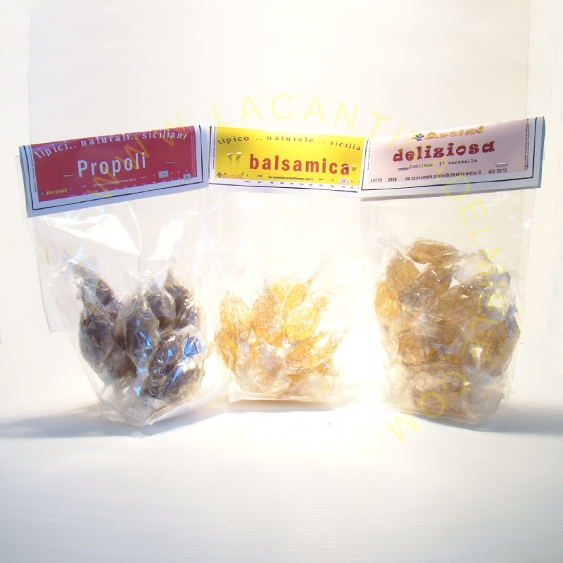 Caramelle al Miele "Deliziosa". Confezione da 17 caramelle